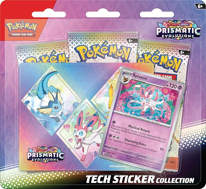 Prismatic Evolutions Tech Sticker Blister Pack LIVE
